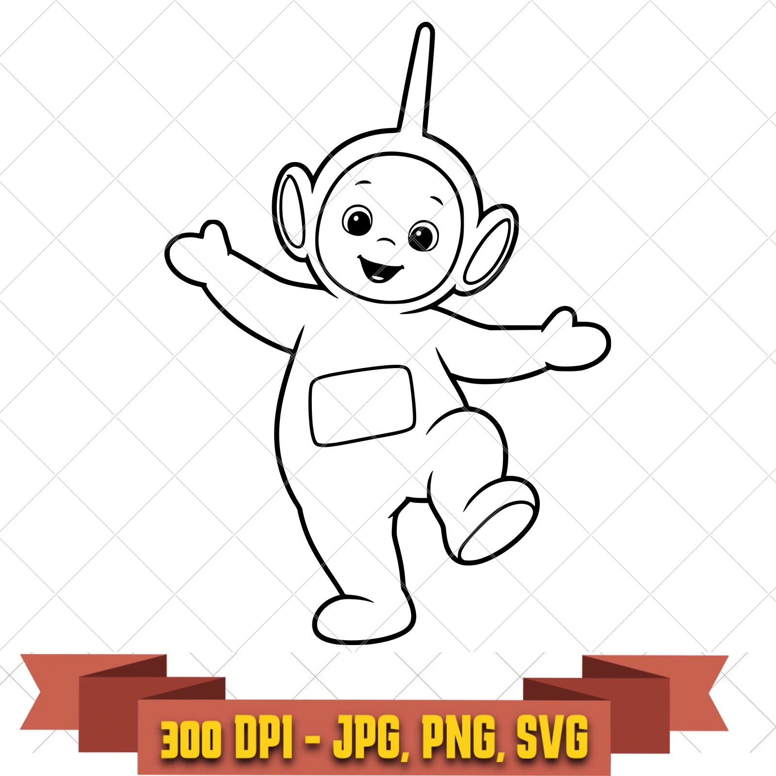 Dipsy Dance Teletubbies SVG PNG JPG, Cricut Silhouette Cut File, Sublimation Clipart, in the tv-comedy-camp collection by KleanKutChaos.