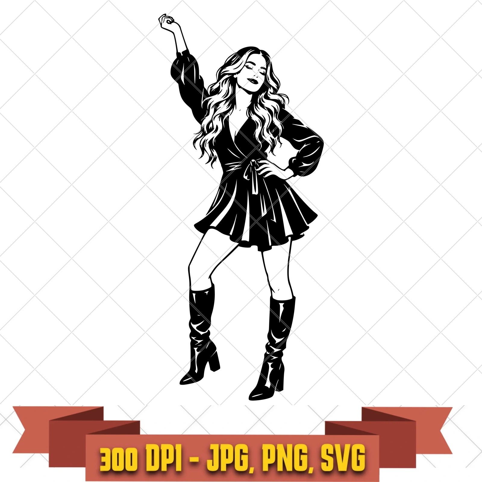 Alexis Dance Pose Schitt's Creek SVG PNG JPG, Cricut Silhouette Cut File, Sublimation Clipart, in the tv-comedy-camp collection by KleanKutChaos.