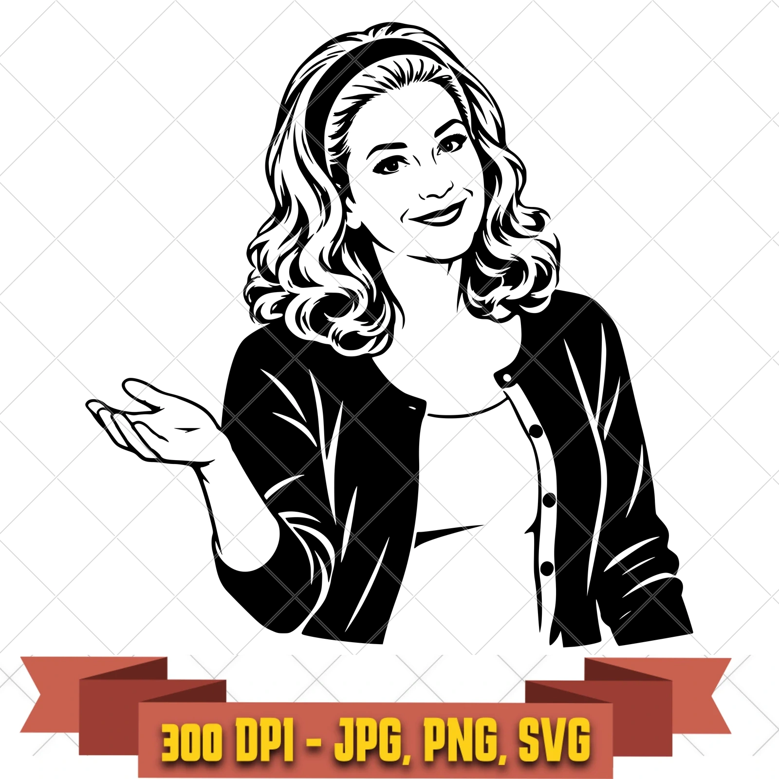 Jocelyn Schitt Headband Schitt's Creek SVG PNG JPG, Cricut Silhouette Cut File, Sublimation Clipart, in the tv-comedy-camp collection by KleanKutChaos.
