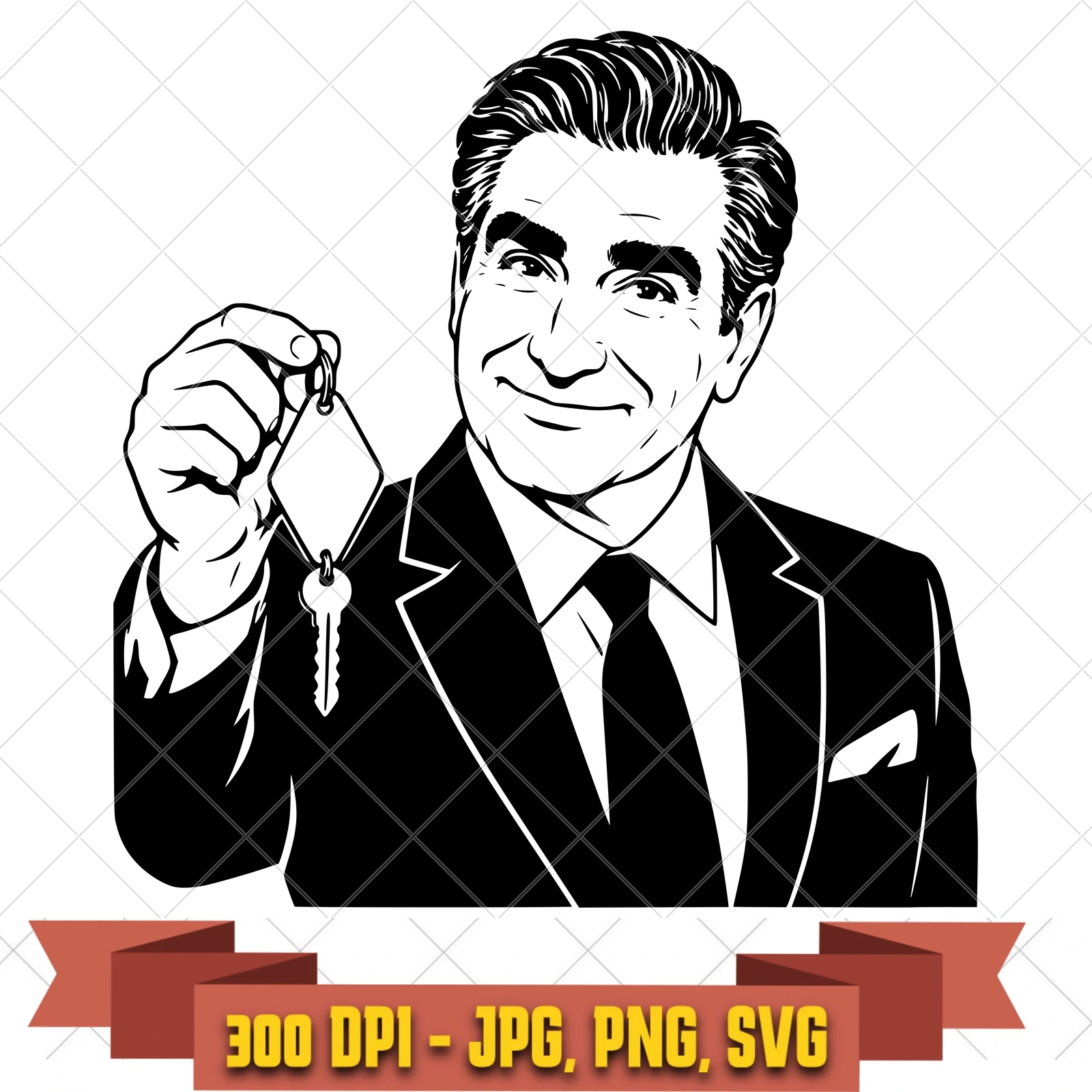 Johnny Motel Key Schitt's Creek SVG PNG JPG, Cricut Silhouette Cut File, Sublimation Clipart, in the tv-comedy-camp collection by KleanKutChaos.