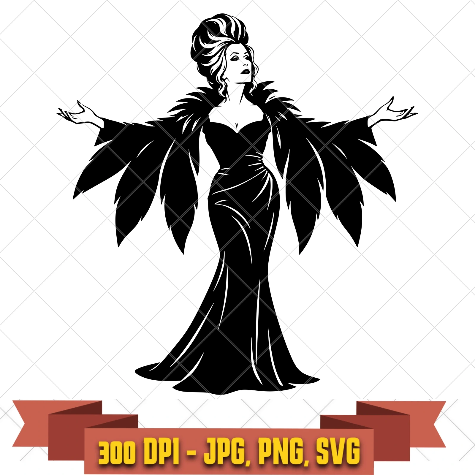 Moira Crow Costume Schitt's Creek SVG PNG JPG, Cricut Silhouette Cut File, Sublimation Clipart, in the tv-comedy-camp collection by KleanKutChaos.