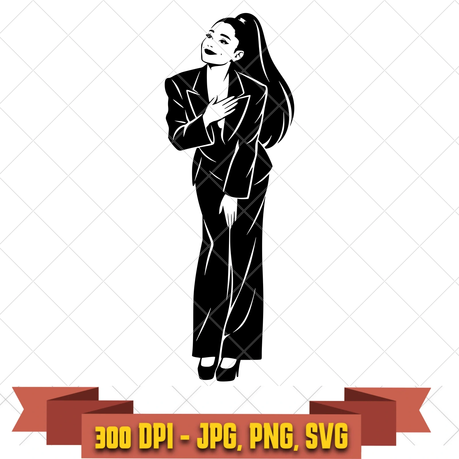 Concert Bow Clean Ariana Grande SVG PNG JPG, Cricut Silhouette Cut File, Sublimation Clipart, in the pop-disco-icons collection by KleanKutChaos.