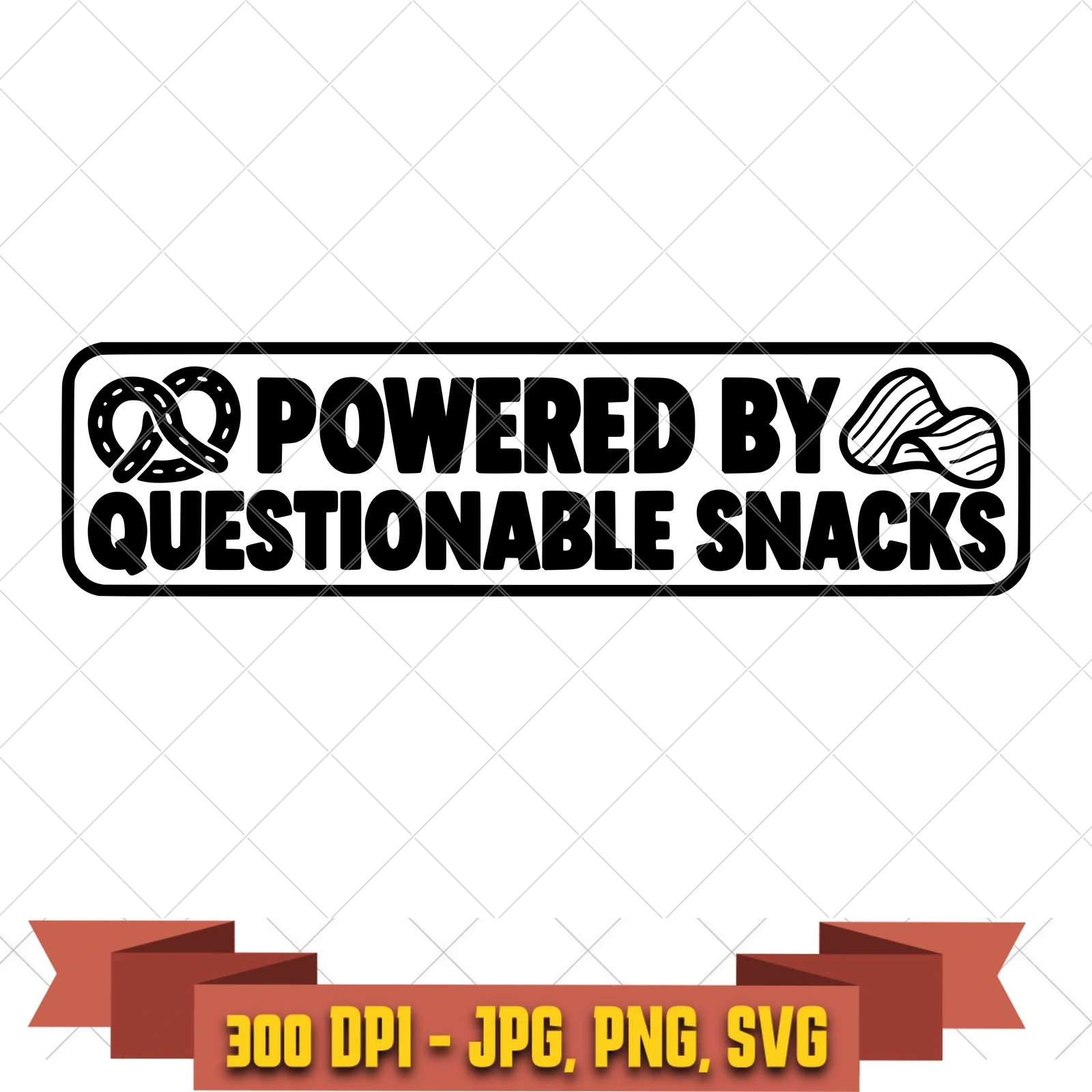 Snack Power Funny Bumper Stickers SVG PNG JPG, Cricut Silhouette Cut File, Sublimation Clipart, in the everyday-objects collection by KleanKutChaos.