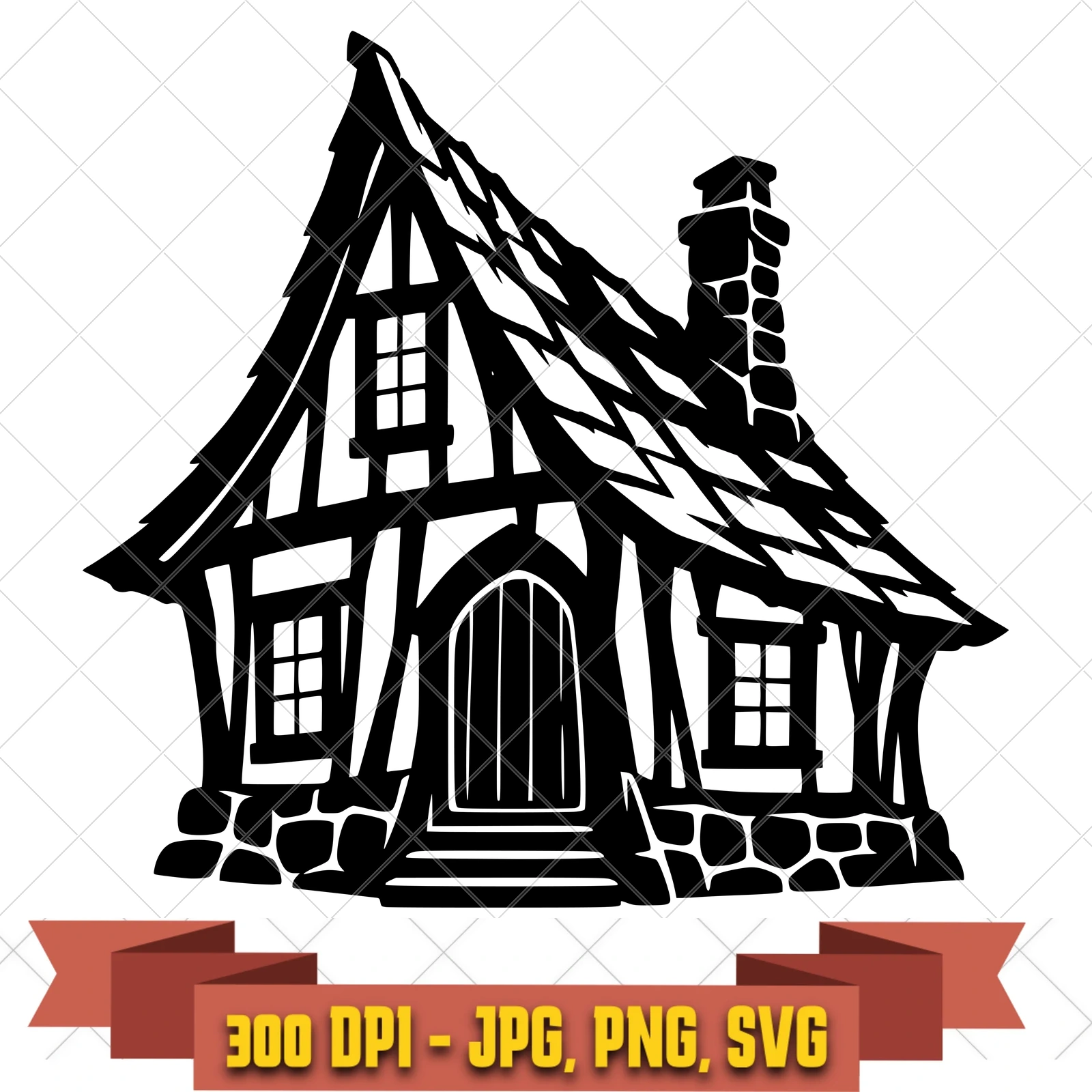 Cottage Hocus Pocus SVG PNG JPG, Cricut Silhouette Cut File, Sublimation Clipart, in the witches-magic collection by KleanKutChaos.