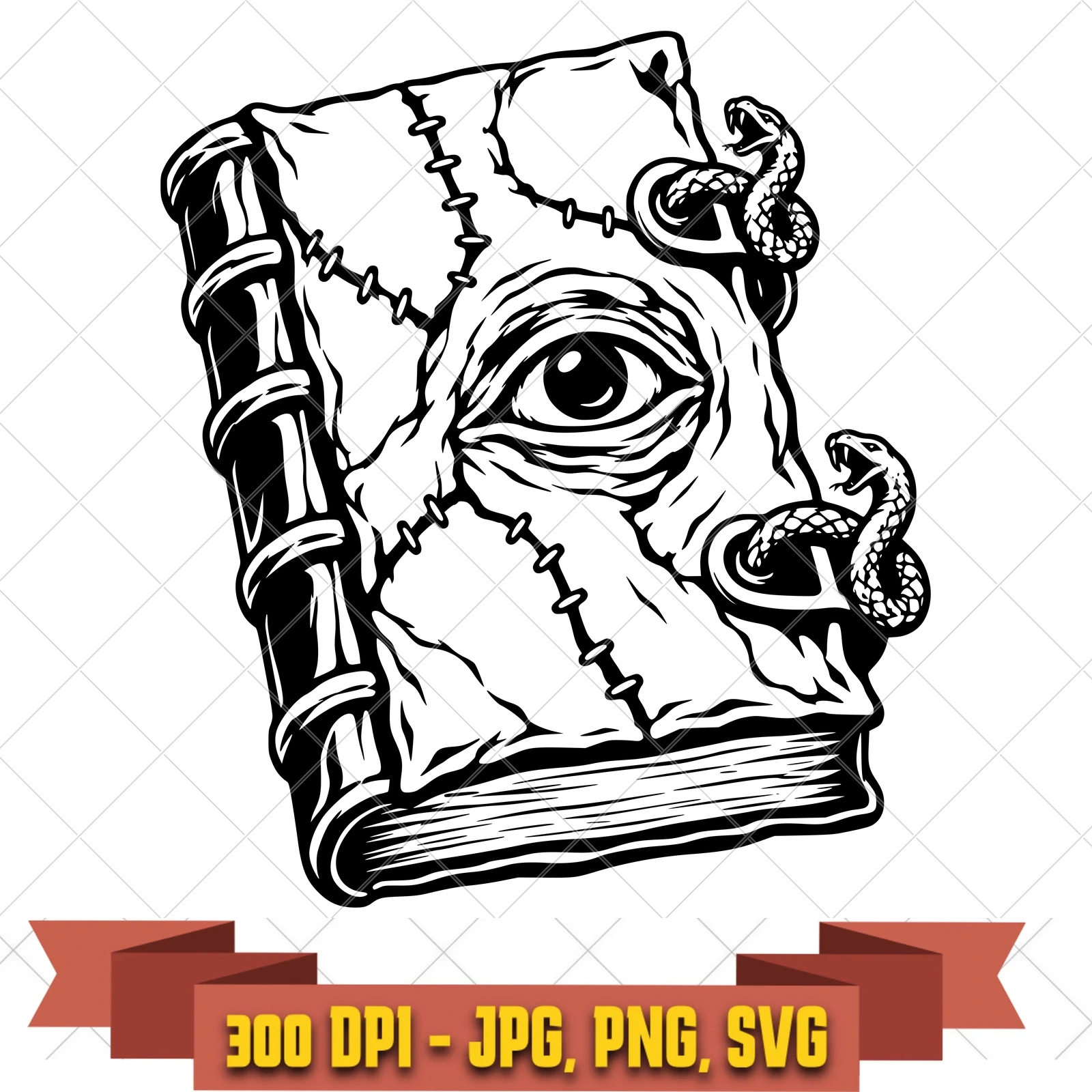 Spellbook Eye Hocus Pocus SVG PNG JPG, Cricut Silhouette Cut File, Sublimation Clipart, in the witches-magic collection by KleanKutChaos.