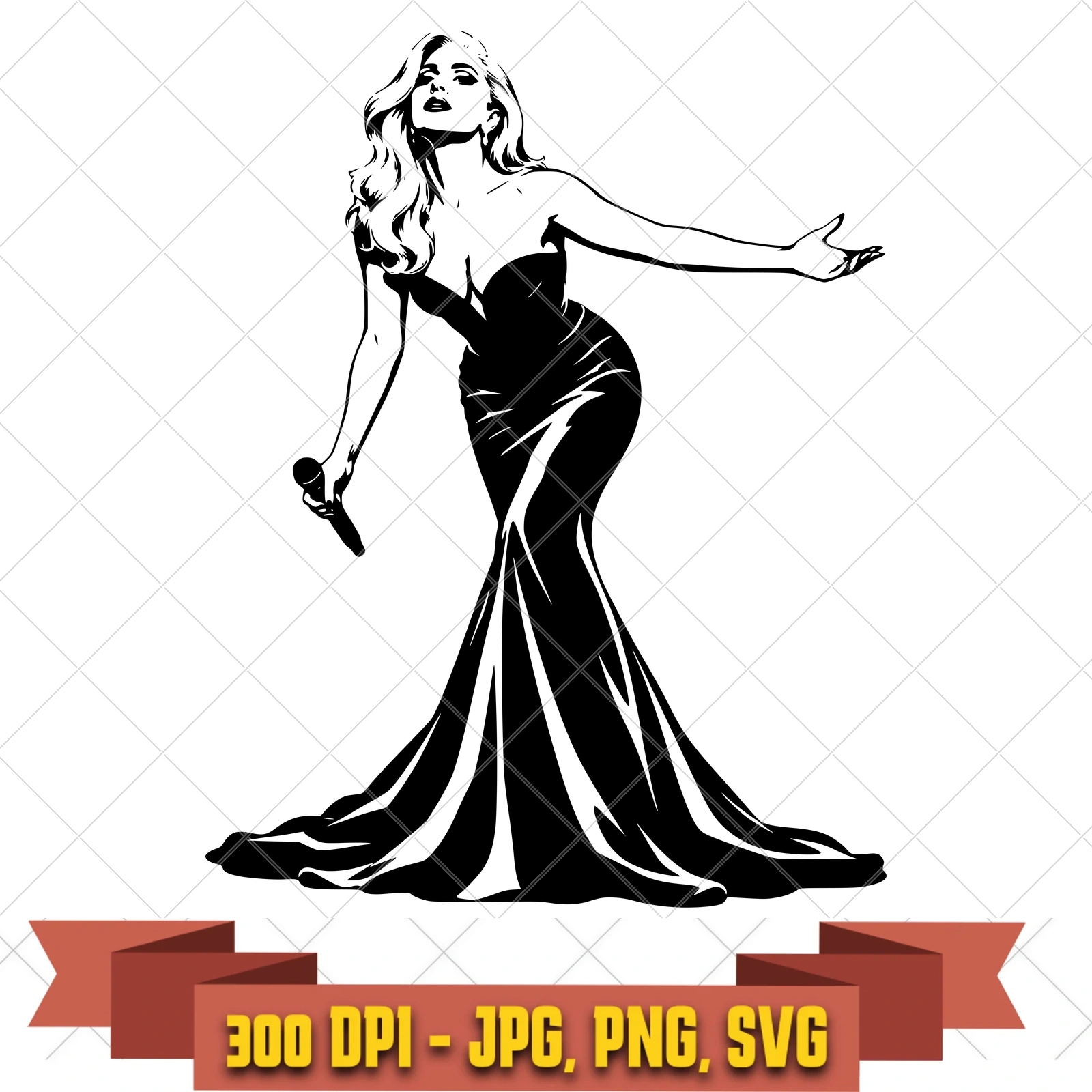Jazz Bow Lady Gaga SVG PNG JPG, Cricut Silhouette Cut File, Sublimation Clipart, in the pop-disco-icons collection by KleanKutChaos.