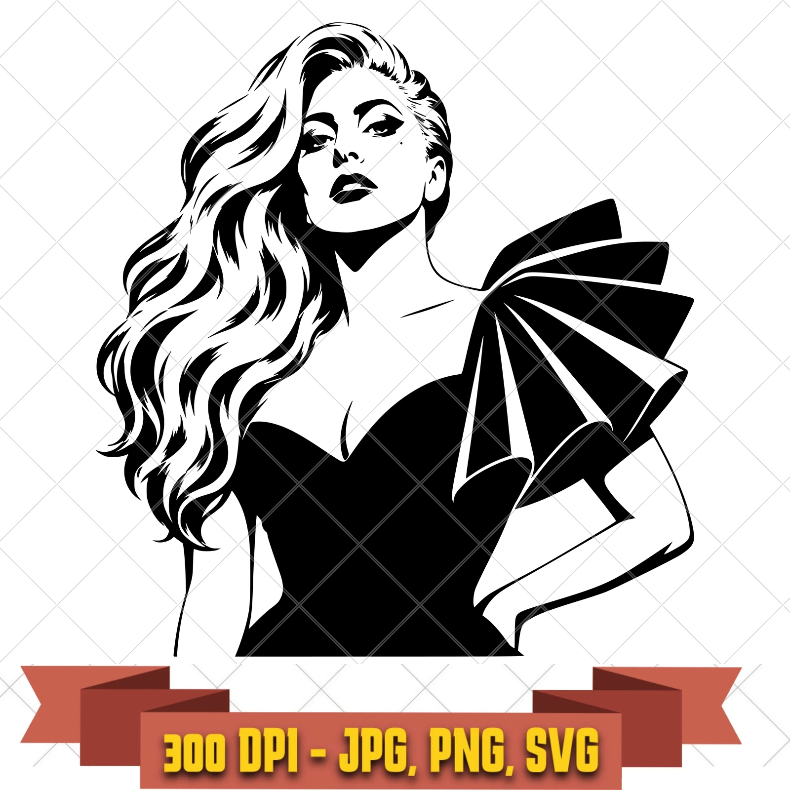 Piano Key Shoulder Lady Gaga SVG PNG JPG, Cricut Silhouette Cut File, Sublimation Clipart, in the pop-disco-icons collection by KleanKutChaos.